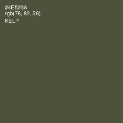 #4E523A - Kelp Color Image