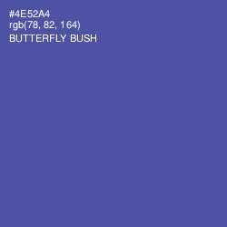 #4E52A4 - Butterfly Bush Color Image