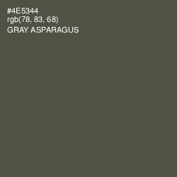 #4E5344 - Gray Asparagus Color Image