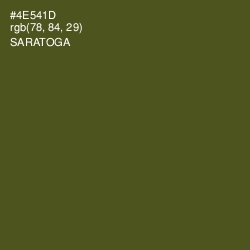 #4E541D - Saratoga Color Image