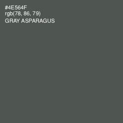 #4E564F - Gray Asparagus Color Image