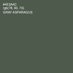 #4E5A4C - Gray Asparagus Color Image