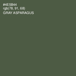 #4E5B44 - Gray Asparagus Color Image