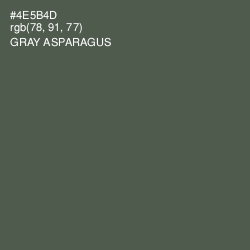 #4E5B4D - Gray Asparagus Color Image