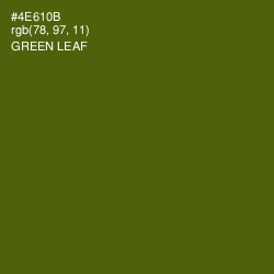 #4E610B - Green Leaf Color Image