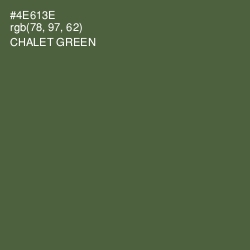 #4E613E - Chalet Green Color Image
