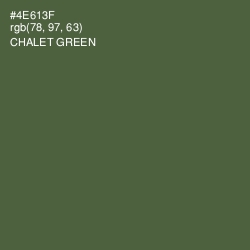 #4E613F - Chalet Green Color Image