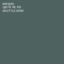 #4E6260 - Shuttle Gray Color Image