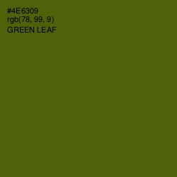 #4E6309 - Green Leaf Color Image