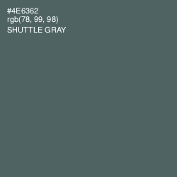 #4E6362 - Shuttle Gray Color Image
