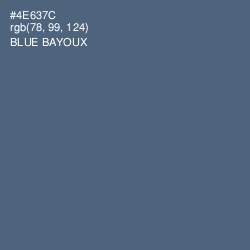 #4E637C - Blue Bayoux Color Image