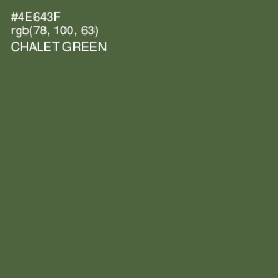 #4E643F - Chalet Green Color Image