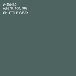 #4E6460 - Shuttle Gray Color Image