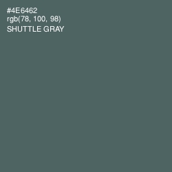 #4E6462 - Shuttle Gray Color Image