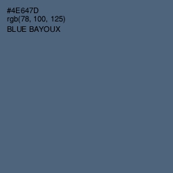 #4E647D - Blue Bayoux Color Image