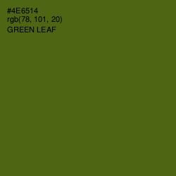 #4E6514 - Green Leaf Color Image