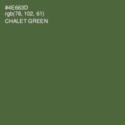 #4E663D - Chalet Green Color Image