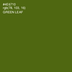 #4E6710 - Green Leaf Color Image