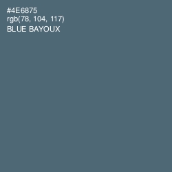 #4E6875 - Blue Bayoux Color Image
