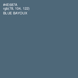 #4E687A - Blue Bayoux Color Image