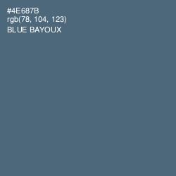 #4E687B - Blue Bayoux Color Image