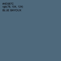 #4E687C - Blue Bayoux Color Image