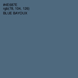 #4E687E - Blue Bayoux Color Image