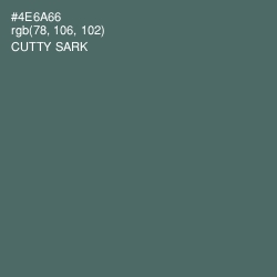 #4E6A66 - Cutty Sark Color Image