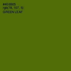 #4E6B05 - Green Leaf Color Image