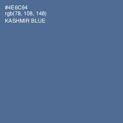 #4E6C94 - Kashmir Blue Color Image