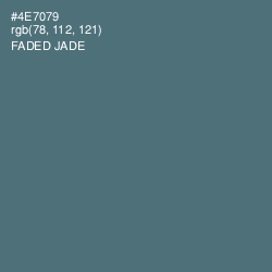#4E7079 - Faded Jade Color Image
