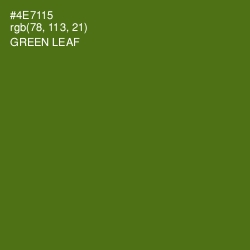 #4E7115 - Green Leaf Color Image