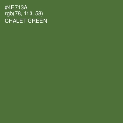 #4E713A - Chalet Green Color Image