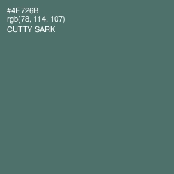 #4E726B - Cutty Sark Color Image