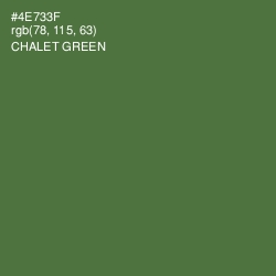 #4E733F - Chalet Green Color Image