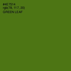 #4E7514 - Green Leaf Color Image