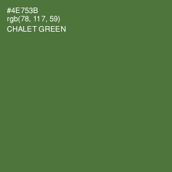 #4E753B - Chalet Green Color Image