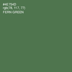 #4E754D - Fern Green Color Image