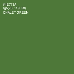 #4E773A - Chalet Green Color Image