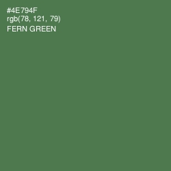 #4E794F - Fern Green Color Image