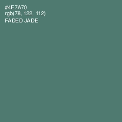 #4E7A70 - Faded Jade Color Image