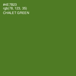 #4E7B23 - Chalet Green Color Image