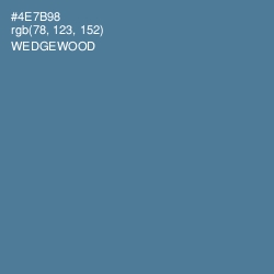 #4E7B98 - Wedgewood Color Image