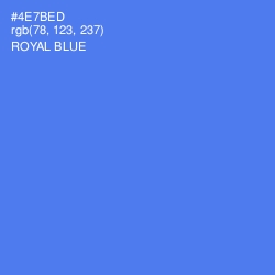 #4E7BED - Royal Blue Color Image
