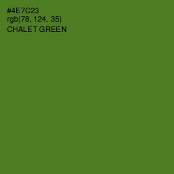 #4E7C23 - Chalet Green Color Image