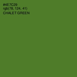 #4E7C29 - Chalet Green Color Image