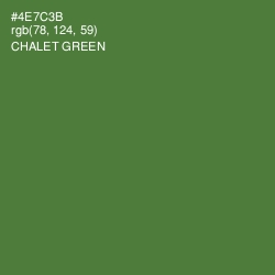 #4E7C3B - Chalet Green Color Image