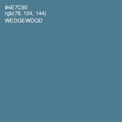 #4E7C90 - Wedgewood Color Image