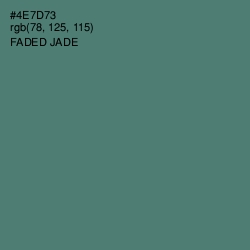 #4E7D73 - Faded Jade Color Image