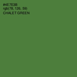 #4E7E3B - Chalet Green Color Image